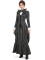 Vintage Elegant Black Striped Dress